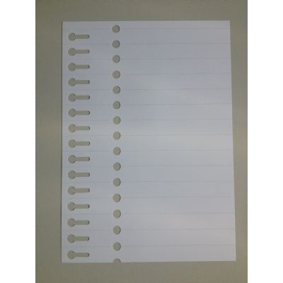 Klika - Schlitzetikett 19x210mm auf Laserblatt A4