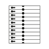 Klika - Schlitzetikett 25x210mm auf Laserblatt A4