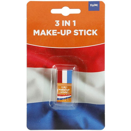 DBV -  Oranje schminkstick, rood-wit-blauw