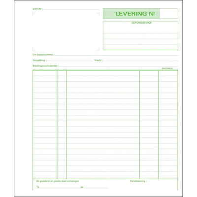 Exacompta - Zubehör, ft 21 x 18 cm, Duplikat (50 x 2 Blatt), Niederländisch
