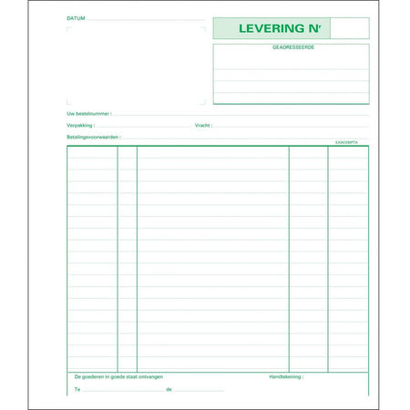 Exacompta – Zubehör, ft 21 x 18 cm, Tripli (50 x 3 Blatt), Niederländisch