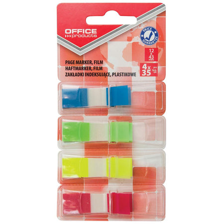 BÜRO – Produktverzeichnis, ft 12 x 43 mm, verschiedene Farben, Blister mit 4 x 35 Tabs