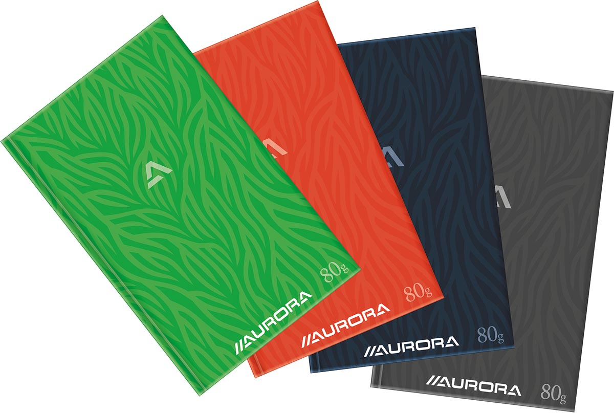 Aurora - Zeitschriftenbuch ft 21,5x33,5 cm 2-Hand = 192 Seiten liniert