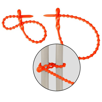 Klika - Wiederverschließbarer Krawattenverschluss 240 mm rot 2 Stück
