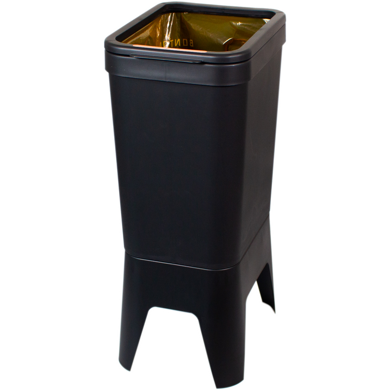 Bonton Circubin - | Abfallbehälter | Deckel öffnen | recyceltes PP | 40l | 76x30x41cm | schwarz | 1 Stk