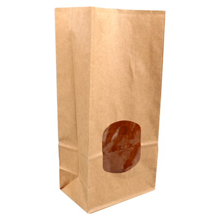 Klika - Tasche | Blockbodenbeutel | Papier + PP | 115/72x246mm | braun | 400 Stück