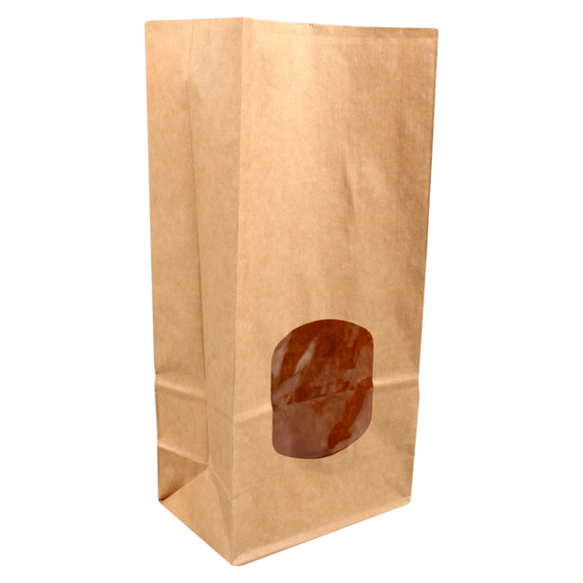 Klika - Tasche | Blockbodenbeutel | Papier + PP | 115/72x246mm | braun | 400 Stück