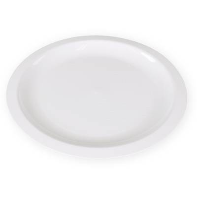 Goldplast - Platte | Dessertteller | Wiederverwendung verwenden | wiederverwendbar | rund | 1 Fach | pP | Ø18cm | weiß | 340 Stück