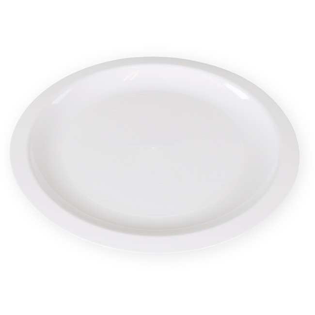 Goldplast - Platte | Dessertteller | Wiederverwendung verwenden | wiederverwendbar | rund | 1 Fach | pP | Ø18cm | weiß | 340 Stück