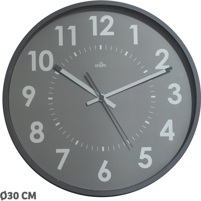 Orium von CEP – Wanduhr, Quarz, Durchmesser 30 cm, grau