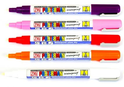 Posterman marqueur de craie PMA-20 Point étroit 1 mm rouge