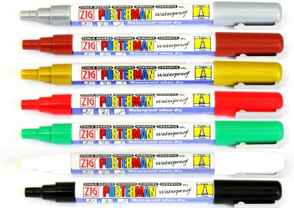 Krijtstift posterman PMA-30 medium punt 2mm metallic goud