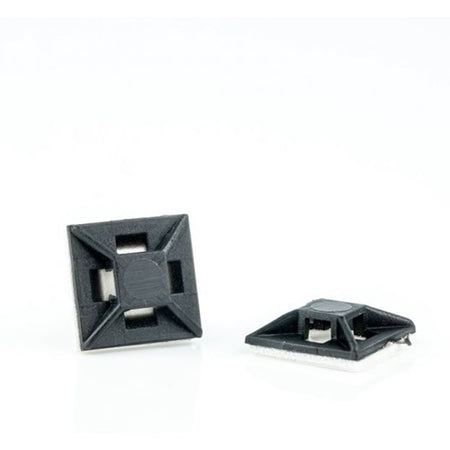 Klika -  Plakzadel 12x12 mm zwart 100 stuks