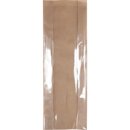Klika - Tasche | Fenstertasche | Papier + PP | 11/ 2 |5x38cm | braun | 500 Stück