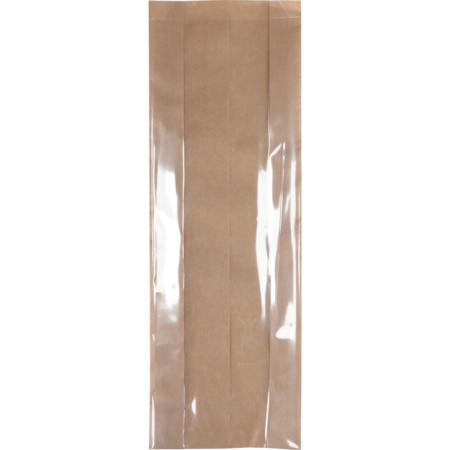 Klika - Tasche | Fenstertasche | Papier + PP | 11/ 2 |5x38cm | braun | 500 Stück