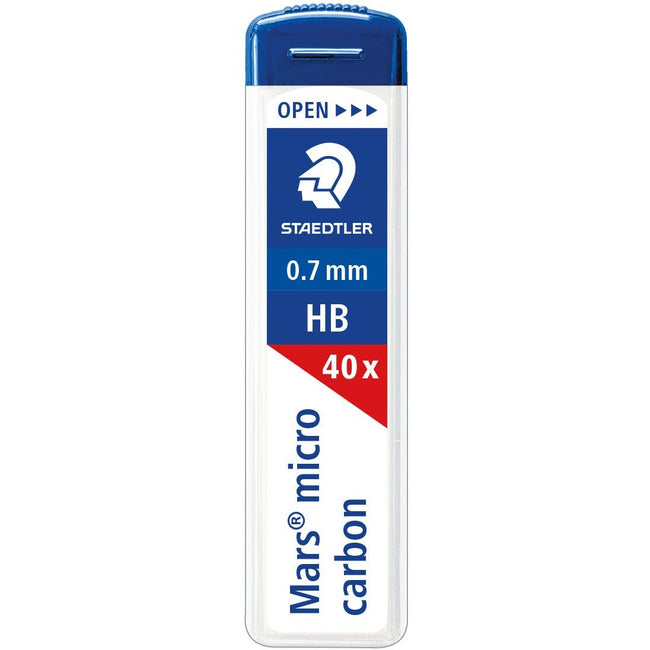 Staedtler - Mikro-Bleistiftminen, 0,7 mm, HB, Karton mit 40 Stück
