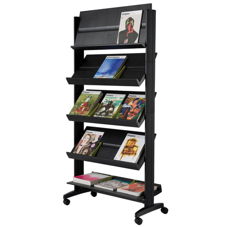 Paperflow - Mobiler Prospekthalter Large schwarz