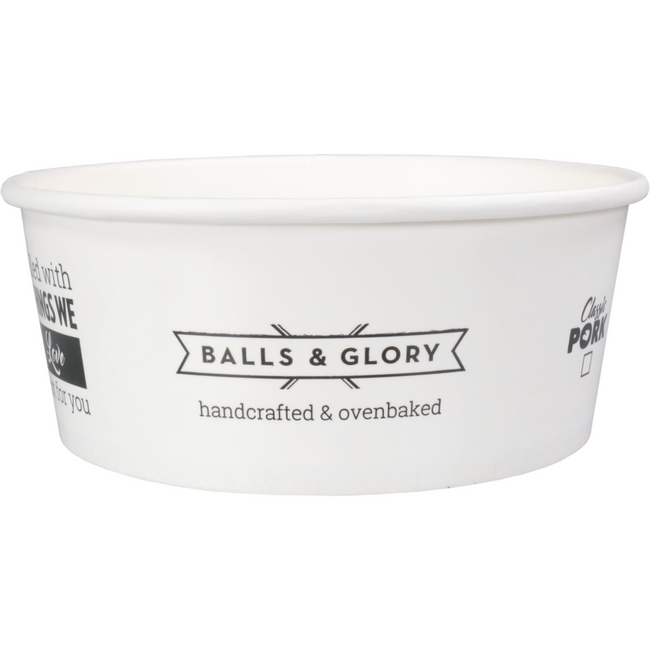 Ronde bak 26oz/ 750ml Balls en Glory FSC | 300 stuks