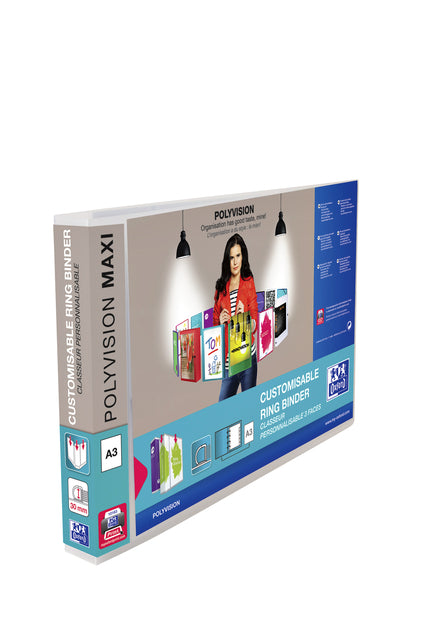 Bande de présentation Oxford Polyvision Maxi A3 à travers 4 rings D-Mech 3 ..