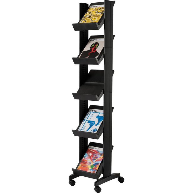 Paperflow - Mobiler Prospekthalter Corner Compact schwarz