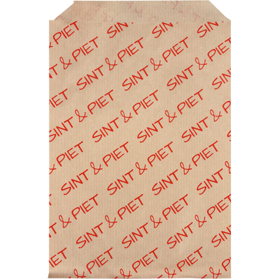 Klika -  Zak | Fourniturenzak | Papier | 15x22cm | Sint Piet | bruin/rood | 1000 stuks