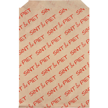 Klika -  Zak | Fourniturenzak | Papier | 15x22cm | Sint Piet | bruin/rood | 1000 stuks