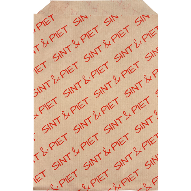 Klika -  Zak | Fourniturenzak | Papier | 15x22cm | Sint Piet | bruin/rood | 1000 stuks