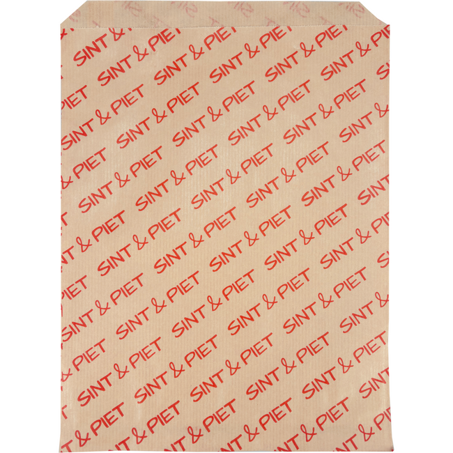 Klika -  Zak | Fourniturenzak | Papier | 22x29cm | Sint Piet | bruin/rood | 1000 stuks
