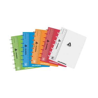 Quantore - Notizbuch A5 Diamant 5x5mm 144 Seiten 90gr transparent sortiert | 10 Stück
