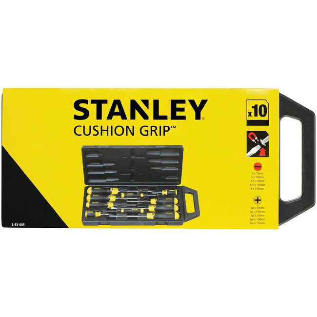 Stanley - Cushion Grip-Schraubendreher, Satz à 10 Stück