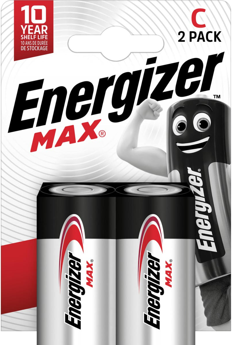 Energizer - Batterien Max C, Blister mit 2 Stück