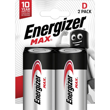 Energizer - Batterien Max D, Blister mit 2 Stück