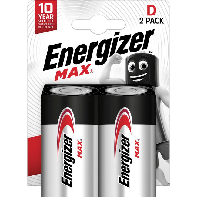 Energizer - Batterien Max D, Blister mit 2 Stück