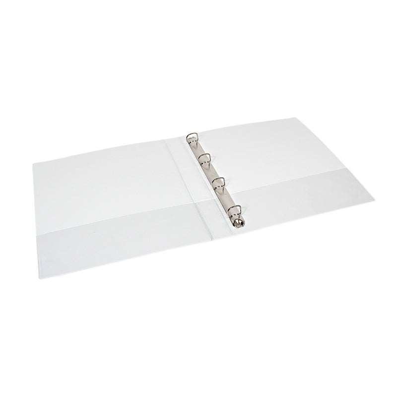 Quantore - Präsentationsringordner A4 Maxi 4-Ring D-Mech 20mm weiß | 10 Stück