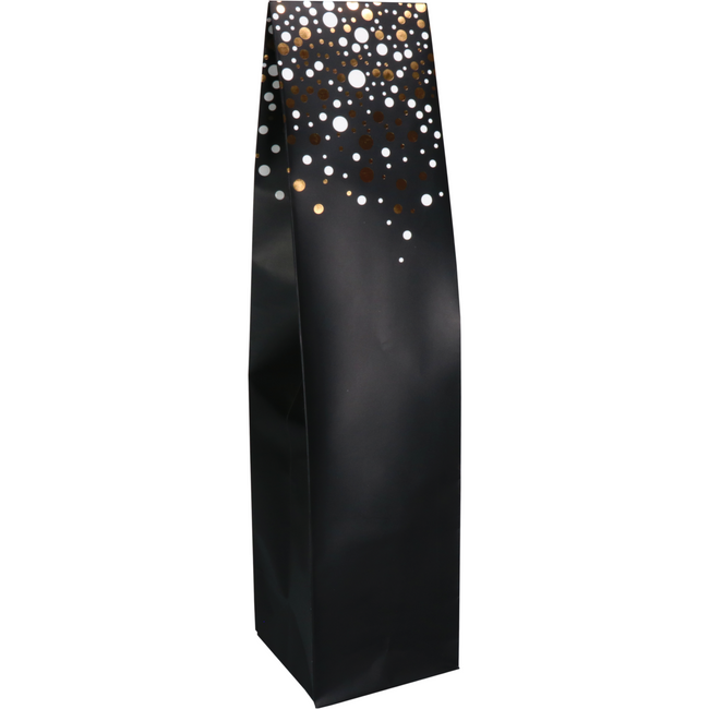 Klika -  Fleszak | 9.5x41x9.5cm | Party Spot-On | papier | zilver/goud/zwart | 200 stuks