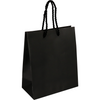 Klika - Tasche | Papier | mit Kordel | 16x8x19cm | Einkaufstasche | schwarz | 100 Stück
