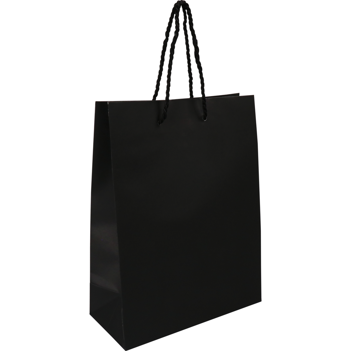 Klika - Tasche | Papier | mit Kordel | 22x 10x29cm | Einkaufstasche | schwarz | 100 Stück