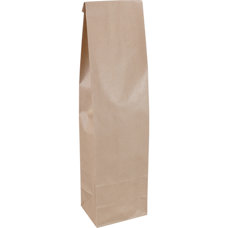 Klika - Weinflaschenbeutel 1 Flasche 10x8x40cm Kraft 50 Stück natur | 5 Stück