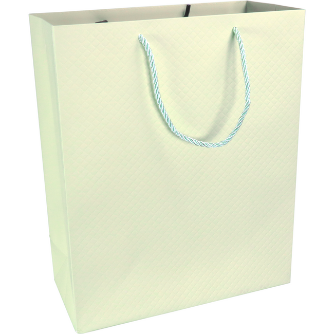 Klika -  Tas | Papier | embossed | 26x 12x32cm | draagtas | pastelgroen | 40 stuks