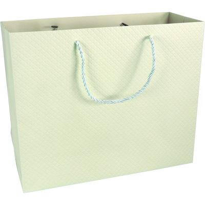 Klika -  Tas | Papier | embossed | 31x 12x26cm | draagtas | pastelgroen | 40 stuks