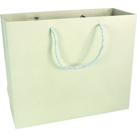 Klika -  Tas | Papier | embossed | 31x 12x26cm | draagtas | pastelgroen | 40 stuks