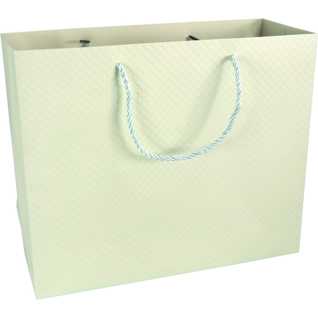 Klika -  Tas | Papier | embossed | 31x 12x26cm | draagtas | pastelgroen | 40 stuks
