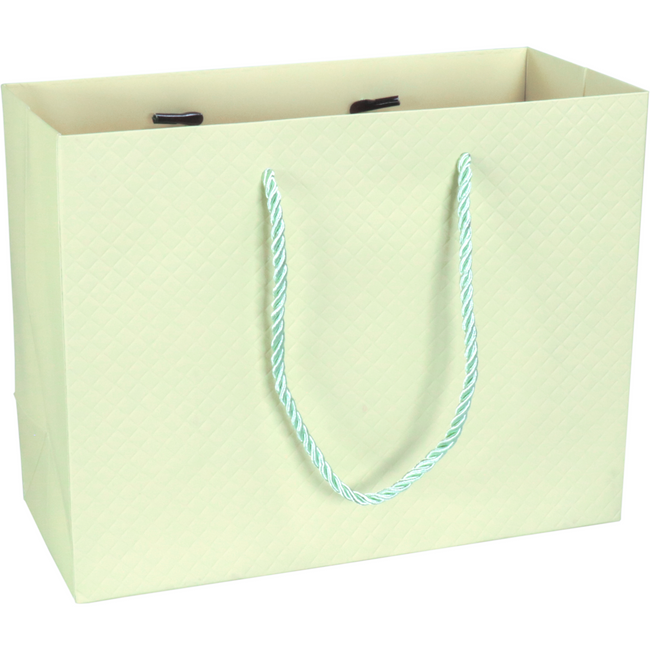 Klika -  Tas | Papier | embossed | 23x 10x18cm | draagtas | pastelgroen | 40 stuks