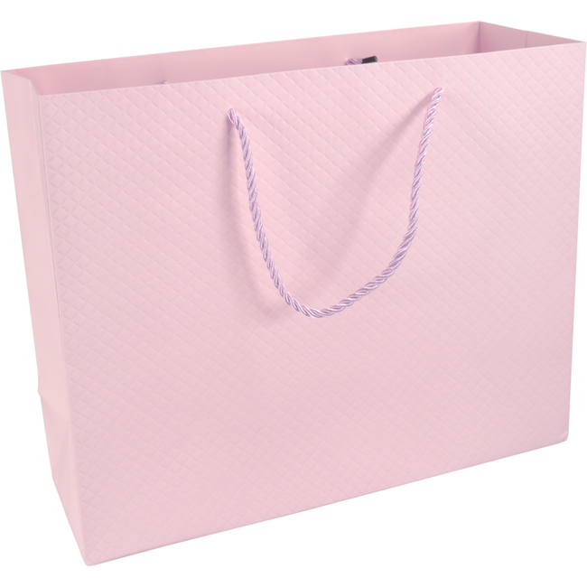 Klika -  Tas | Papier | embossed | 26x 12x32cm | draagtas | pastelroze | 40 stuks