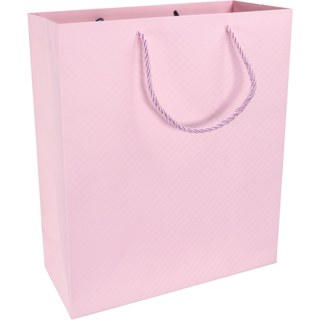 Klika -  Tas | Papier | embossed | 31x 12x26cm | draagtas | pastelroze | 40 stuks