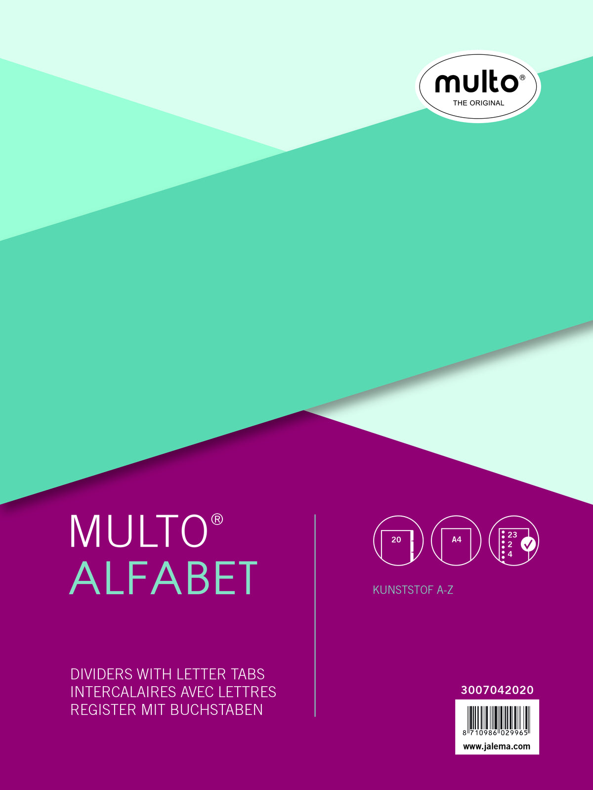 Multo -  Tabbladen  a4 23r pp a z grijs | 25 stuks