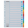 Esselte - Tabs Standard A4 12-teiliger Karton 11-Ring mit sortiertem Deckblatt | 10 Stück