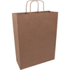 Klika - Tasche | Kraftpapier | gedrehte Papierschnur | 32x 12x41cm | Einkaufstasche | braun | 100 Stück