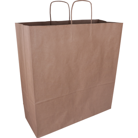 Klika - Tasche | Kraftpapier | gedrehte Papierschnur | 45x 17x48cm | Einkaufstasche | braun | 100 Stück