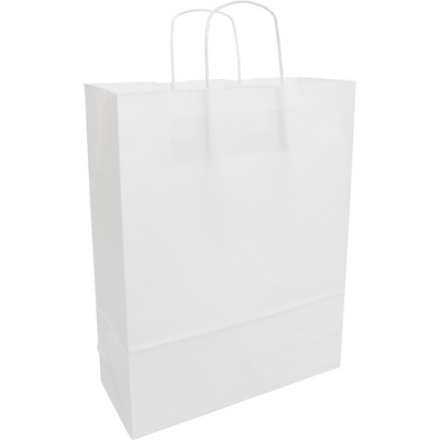 Klika - Papierbeutel mit Kordelzug 32x12x41cm 50 Stück weiß | 2 Stk